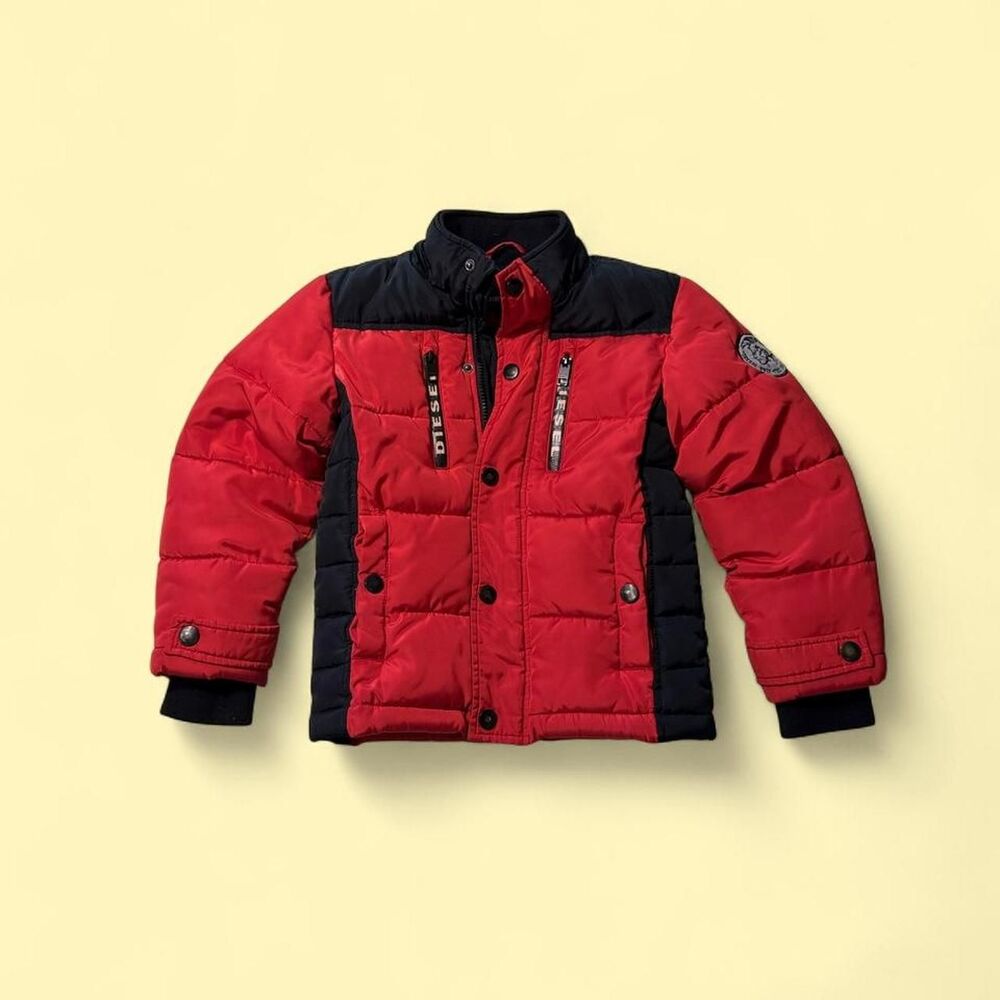 Diesel Kids Red Puffer Coat